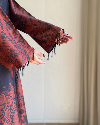 Caramel Dusk | 3-Piece Stitched Printed kaftan