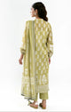 Sahar-Elegant Olive Green 3 Piece Embroidered Suit