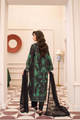 Rust Green & Black Printed Kaftan style long dress (3-Piece Stitched)